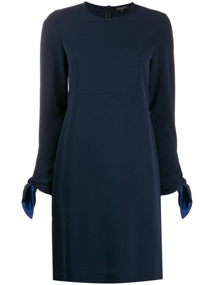 Antonelli Knot-sleeve Shift Dress - Blue