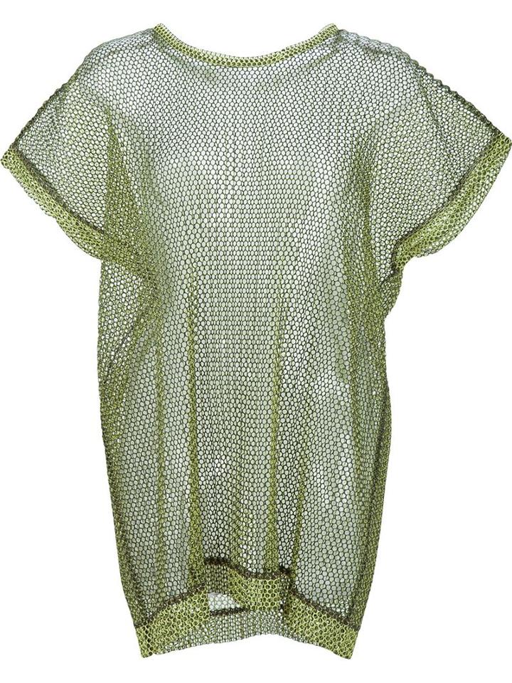 Pleats Please By Issey Miyake 'reversible Mesh' Blouse