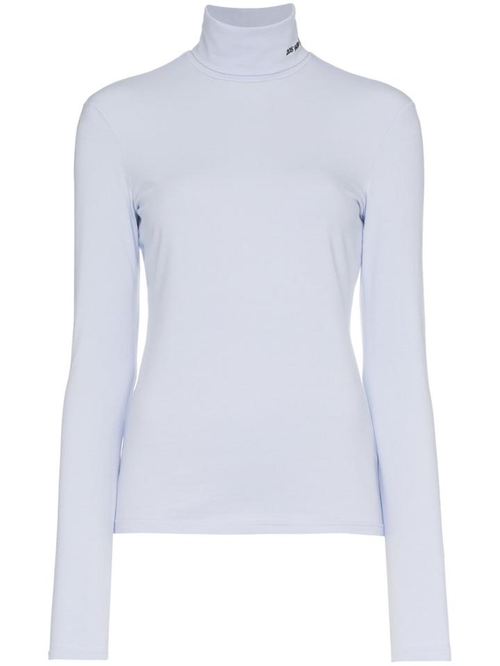 Calvin Klein 205w39nyc Hyacinth Embroidered Logo Turtle Neck - Blue