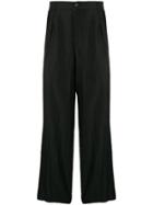 Yohji Yamamoto Vintage Creased Wide Legged Trousers - Black