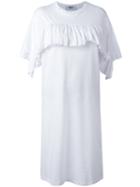 Msgm Rouched T-shirt Dress, Women's, Size: Medium, White, Cotton/polyester