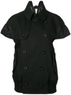 Sacai Cap Sleeve Jacket, Women's, Size: 1, Black, Cotton/nylon/cupro