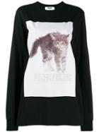 Msgm Printed Cat Sweatshirt - Black
