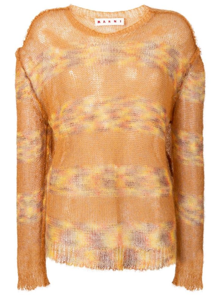 Marni Striped Jumper - Brown