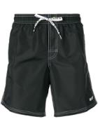 Msgm Stripe Drawstring Shorts - Black