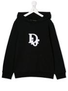 Baby Dior Monogram Print Hoodie - Black