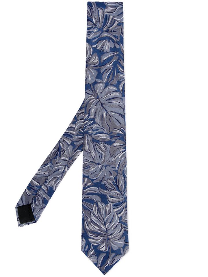 Cerruti 1881 Floral Print Tie - Blue