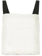 Venroy Two-tone Cropped Top - Nude & Neutrals
