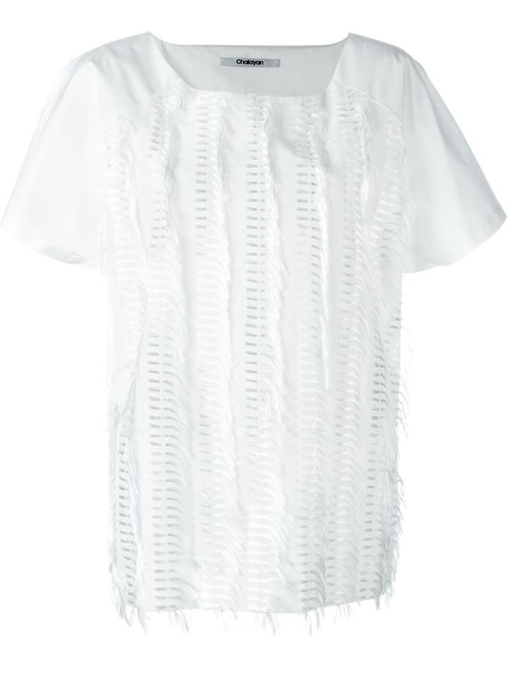 Chalayan Signature Oversized T-shirt, Women's, Size: 44, White, Cotton/polyester/acetate