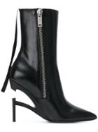 Unravel Project Zipped Heel Boots - Black