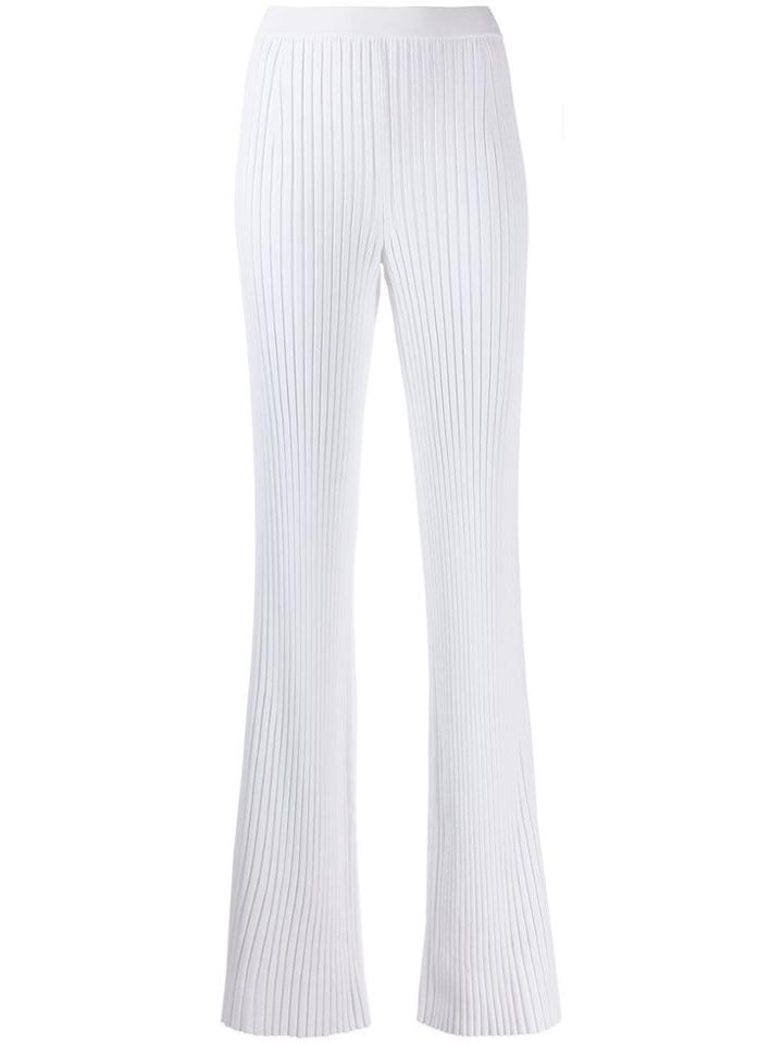 Mrz Ribbed Pull-on Trousers - White