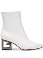 Givenchy Logo Heel Boots - White
