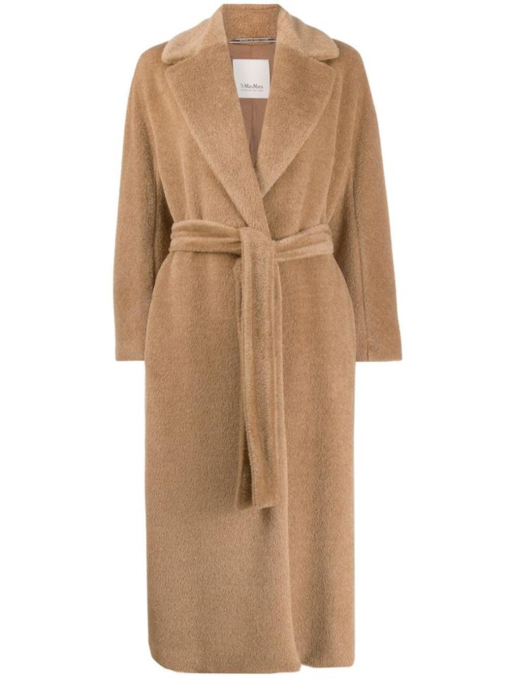 's Max Mara Elvy Long Belted Coat - Neutrals