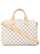 Louis Vuitton Pre-owned Speedy Bandouliere 30 Damier Tote - White