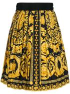 Versace Vintage Baroque Print Skirt - Black