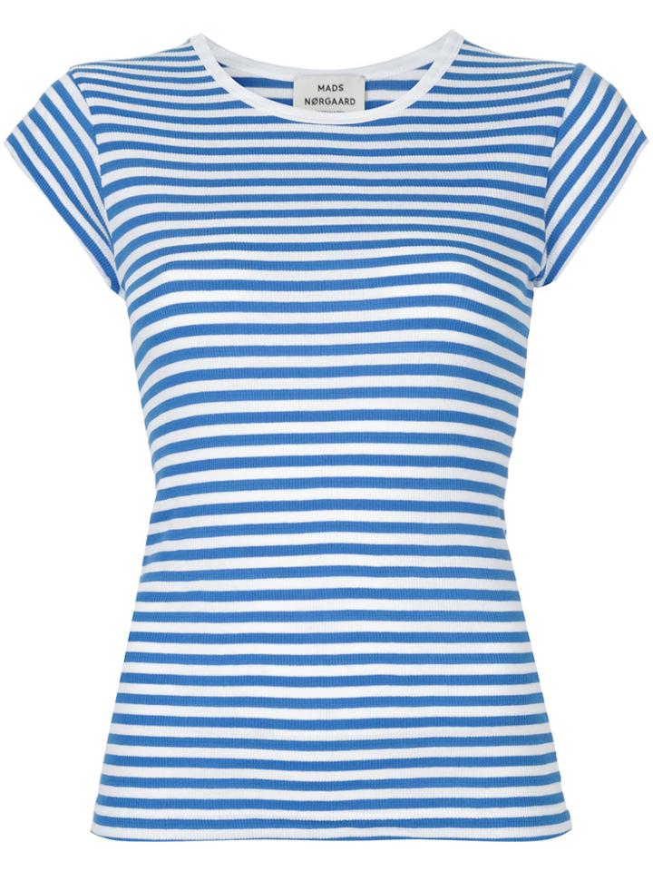 Mads N0rgaard Trappy Striped T-shirt - Blue