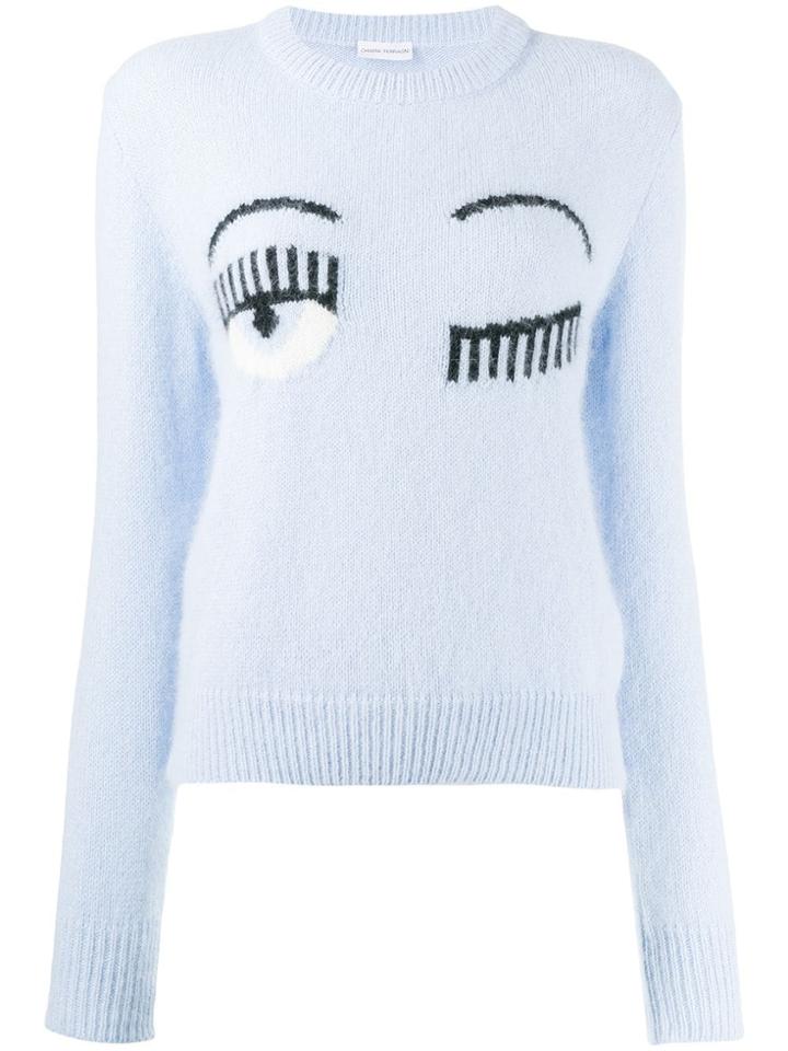Chiara Ferragni Logo Knit Jumper - Blue