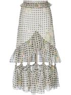 Christopher Kane Gingham Chain Skirt - White