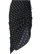 Veronica Beard Ruched Dotted Skirt