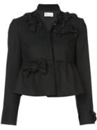 Red Valentino Detailed Romantic Cropped Jacket - Black