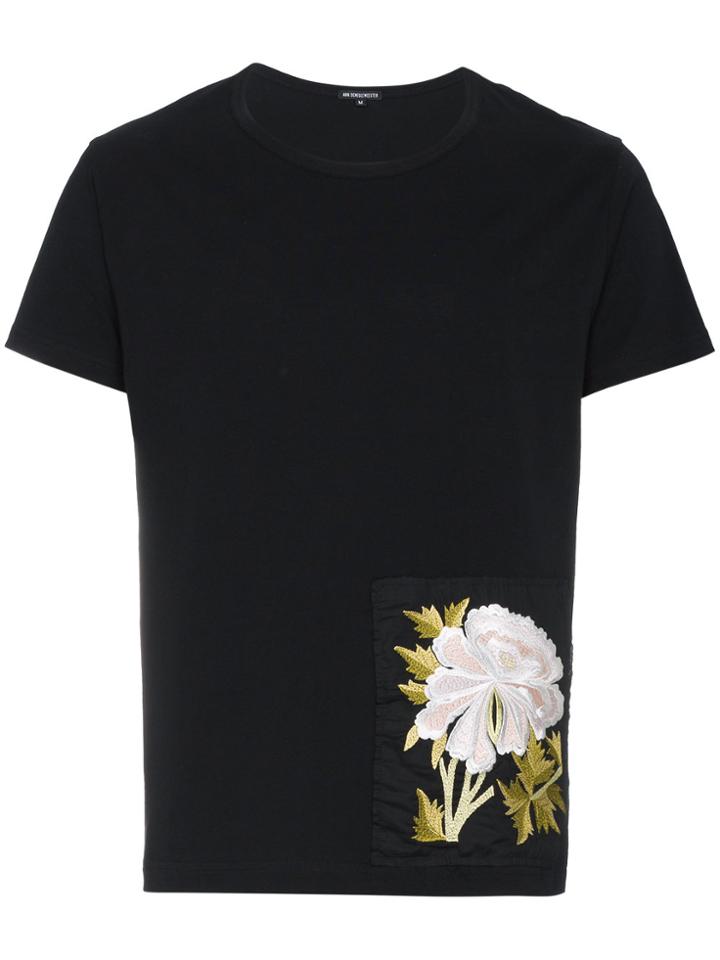 Ann Demeulemeester Embroidered Patch T-shirt - Black