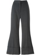 Stella Mccartney Cropped Flared Trousers, Women's, Size: 42, Grey, Spandex/elastane/wool