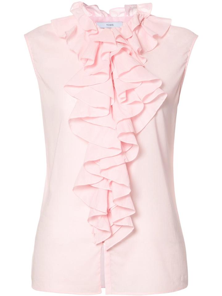 Tome Ruffled Blouse - Pink & Purple