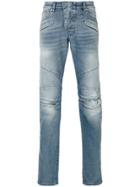 Pierre Balmain Panelled Slim-fit Jeans - Blue