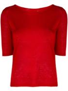 Bellerose Slim-fit Linen T-shirt - Red
