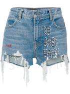 Alexander Wang Denim 'no After Party' Shorts - Blue