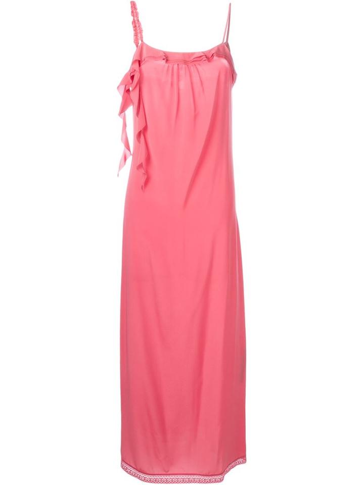 Twin-set Ruffle Trim Spaghetti Strap Dress