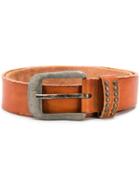 Diesel Distressed Logo Belt - Brown