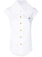 Vivienne Westwood Anglomania Lace Collar Short Sleeve Shirt - White