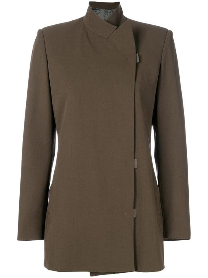 Jean Paul Gaultier Pre-owned Peaked Lapels Midi Blazer - Brown