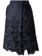 Sacai Graphic Broderie Skirt - Blue