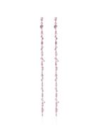 Suzanne Kalan 18kt Rose Gold Sapphire And Diamond Drop Earrings - Pink