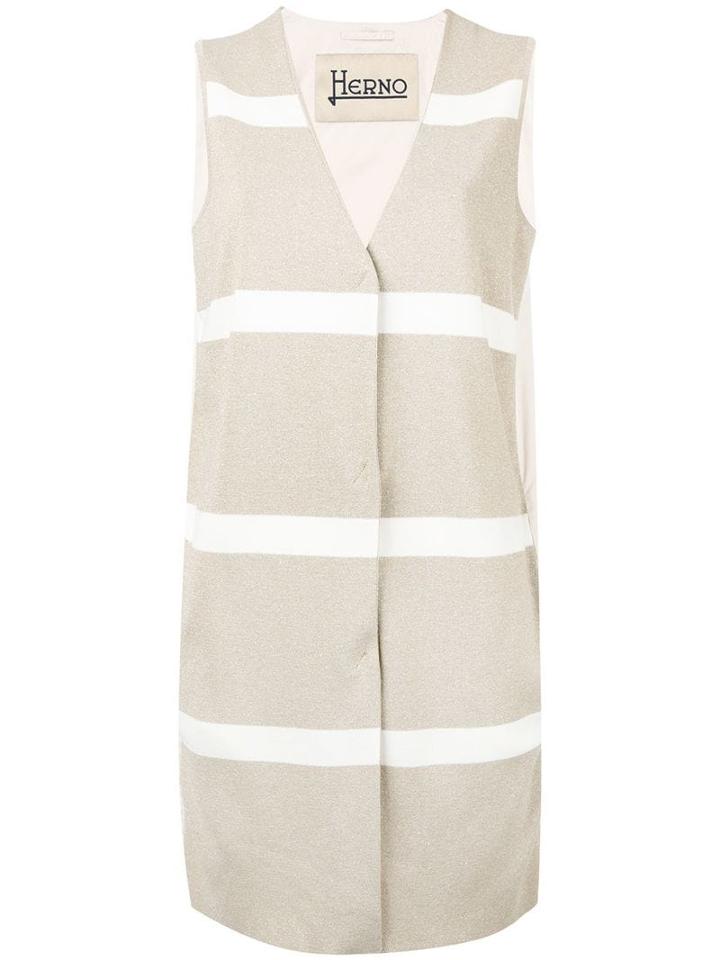Herno Striped Waistcoat - Neutrals