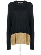 Uma Wang Silk Trim Sweater - Black
