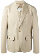 Maison Margiela Button Front Blazer, Men's, Size: 50, Nude/neutrals, Cotton/viscose