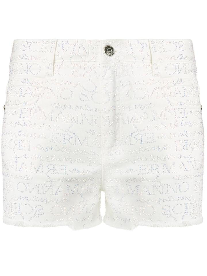 Ermanno Scervino Studded Logo Shorts - White