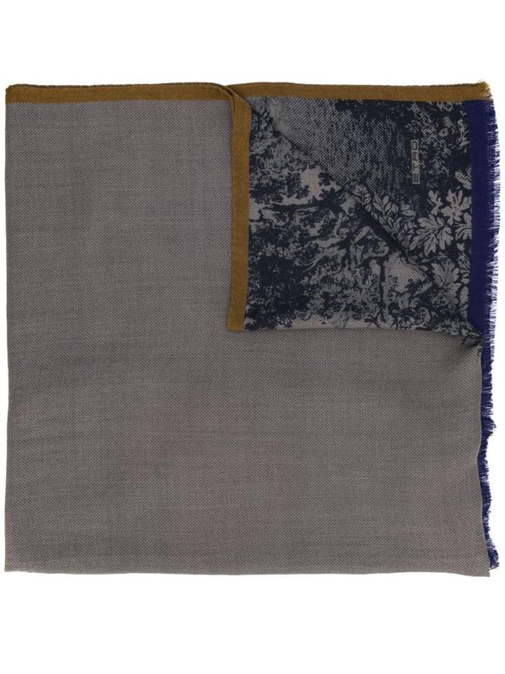Etro Floral Embroidered Scarf - Grey