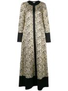 Layeur Flared Jacquard Maxi Dress - Gold