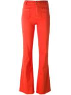 The Seafarer Flared Jeans, Women's, Size: 28, Yellow/orange, Cotton/polyester/spandex/elastane