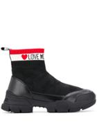 Love Moschino Logo Sneaker Boots - Black