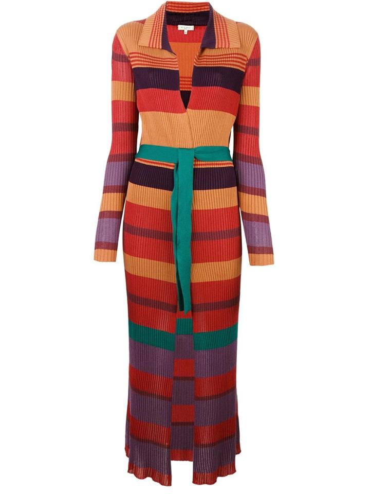 Etro Long Striped Ribbed Cardigan - Multicolour