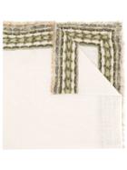 Faliero Sarti Contrast Border Scarf - Neutrals