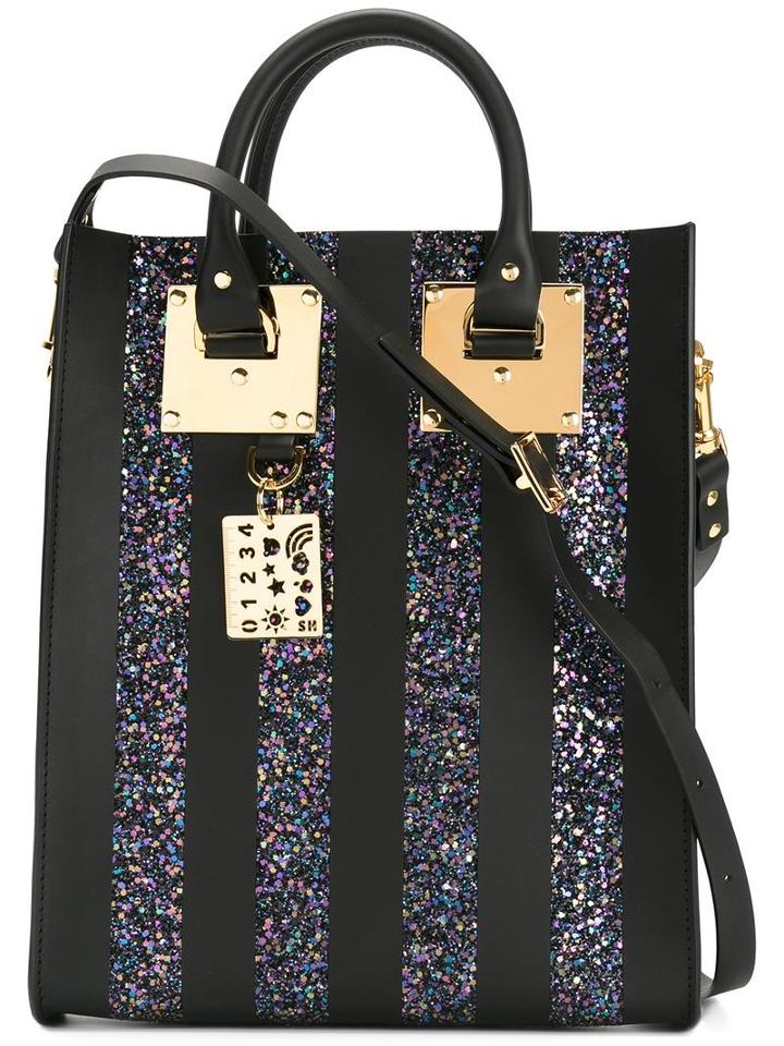 Sophie Hulme - Mini Albion Glitter Tote - Women - Leather - One Size, Women's, Black, Leather