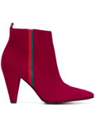Kennel & Schmenger Pointed Ankle Boots - Red