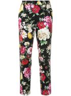 Dolce & Gabbana Floral Print Cropped Trousers - Multicolour