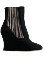 Alchimia Di Ballin Metallic Panelled Wedge Ankle Boots - Black